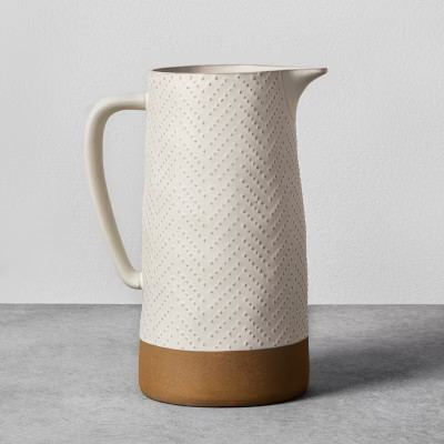 Textured Stoneware Pitcher - Cream - Hearth & Hand™ with Magnolia | Target