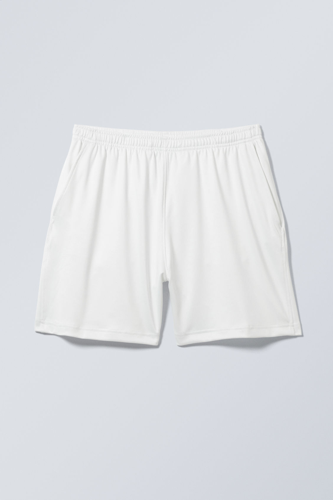 Loose Wide Track Shorts - White | Weekday