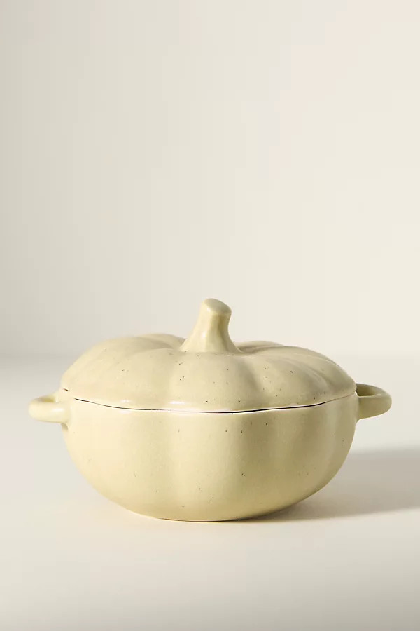 Speckled Stoneware Pumpkin Cocotte | Anthropologie (US)