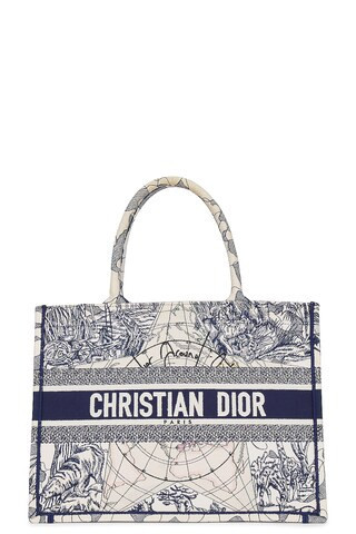 Dior Around The World Book Tote Bag in Navy | FWRD 