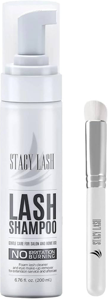 STACY LASH 6.76 fl.oz / 200ml Eyelash Extension Shampoo + Brush/Eyelid Foaming Cleanser/Wash for ... | Amazon (US)