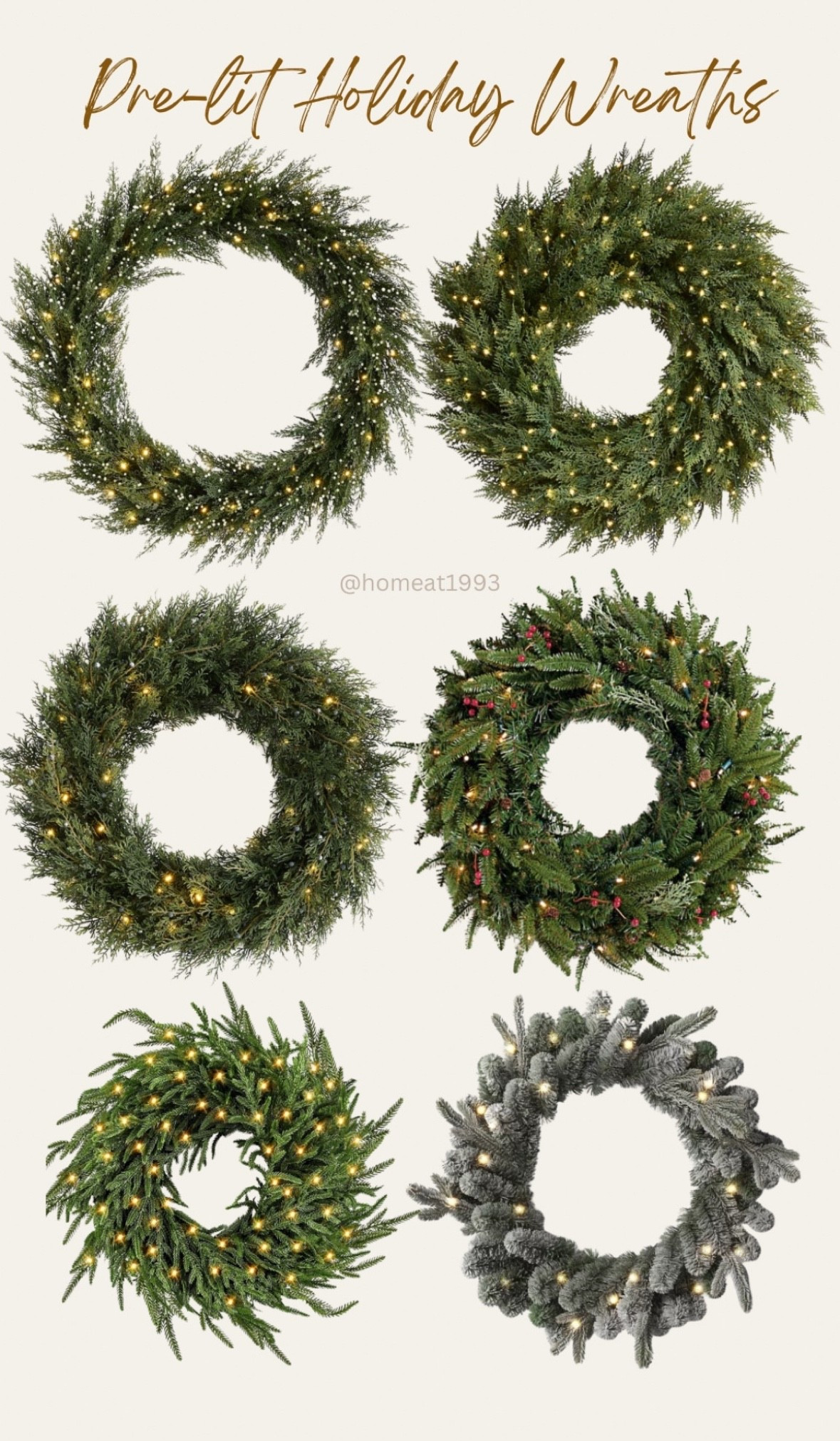 pre lit holiday wreaths - some of these are in black friday sale already! 

#LTKHoliday #LTKHome #LTKCyberWeek