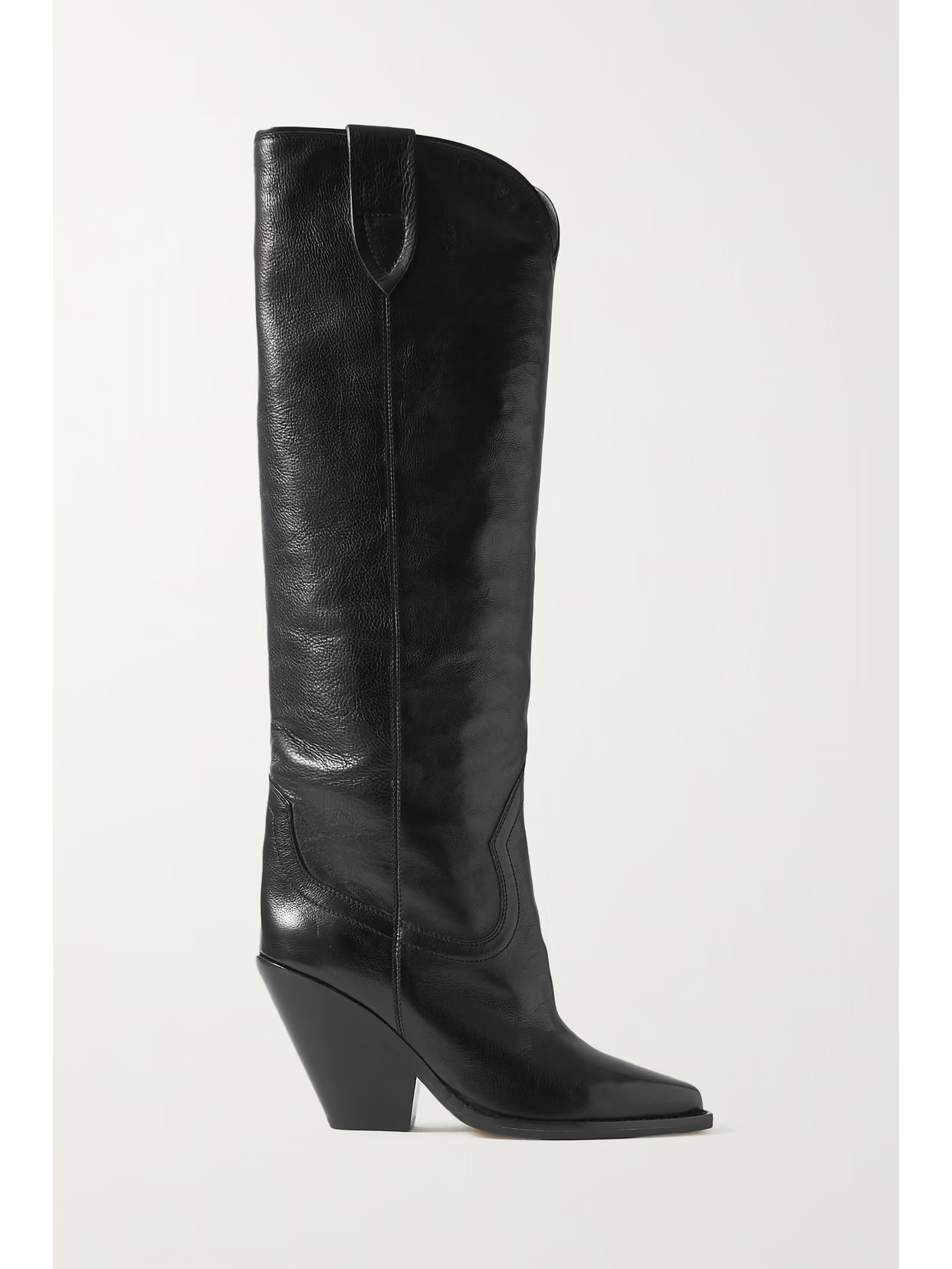 Isabel Marant - Lomero Leather Knee Boots - Black | NET-A-PORTER (US)