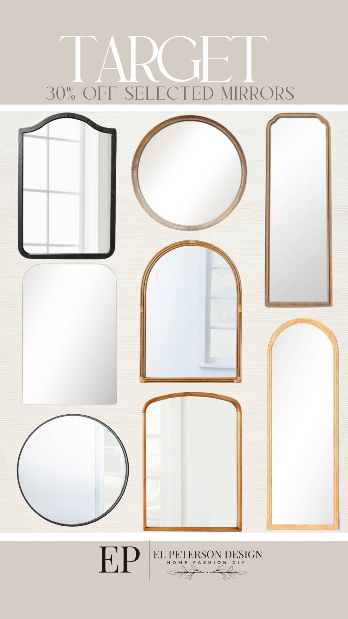 Up to 30% off selected mirrors 

#LTKSaleAlert #LTKHome