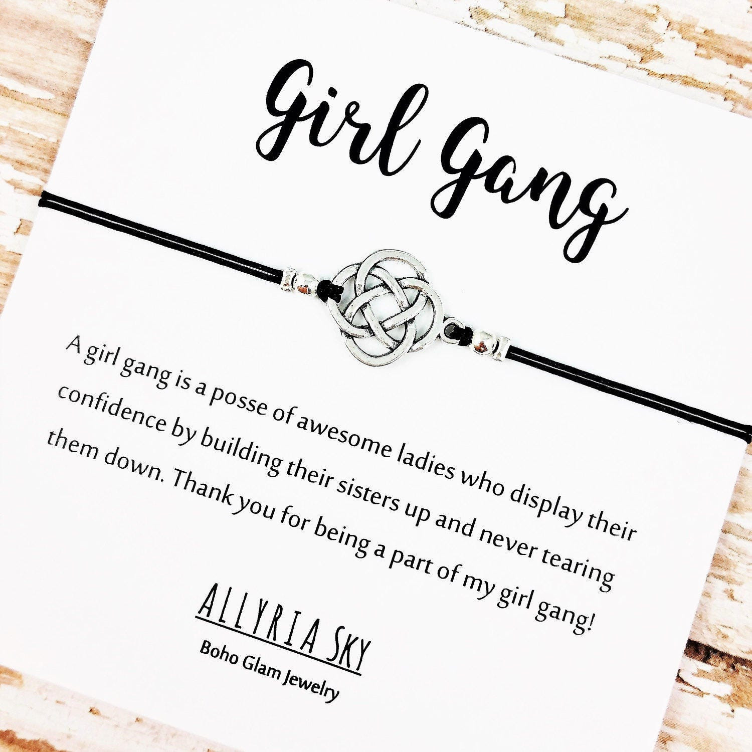 Charm Friendship Bracelet with Girl Gang Card  Best Friend Gift Bracelet  Big Little Sorority   For Bridesmaid, Friend, Her, Bestie | Etsy (US)