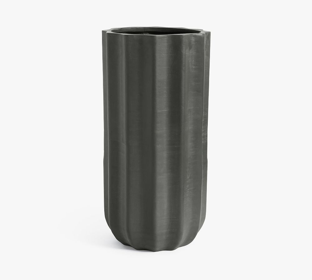 Modern Rustic Fluted Outdoor Planters | Pottery Barn (US)