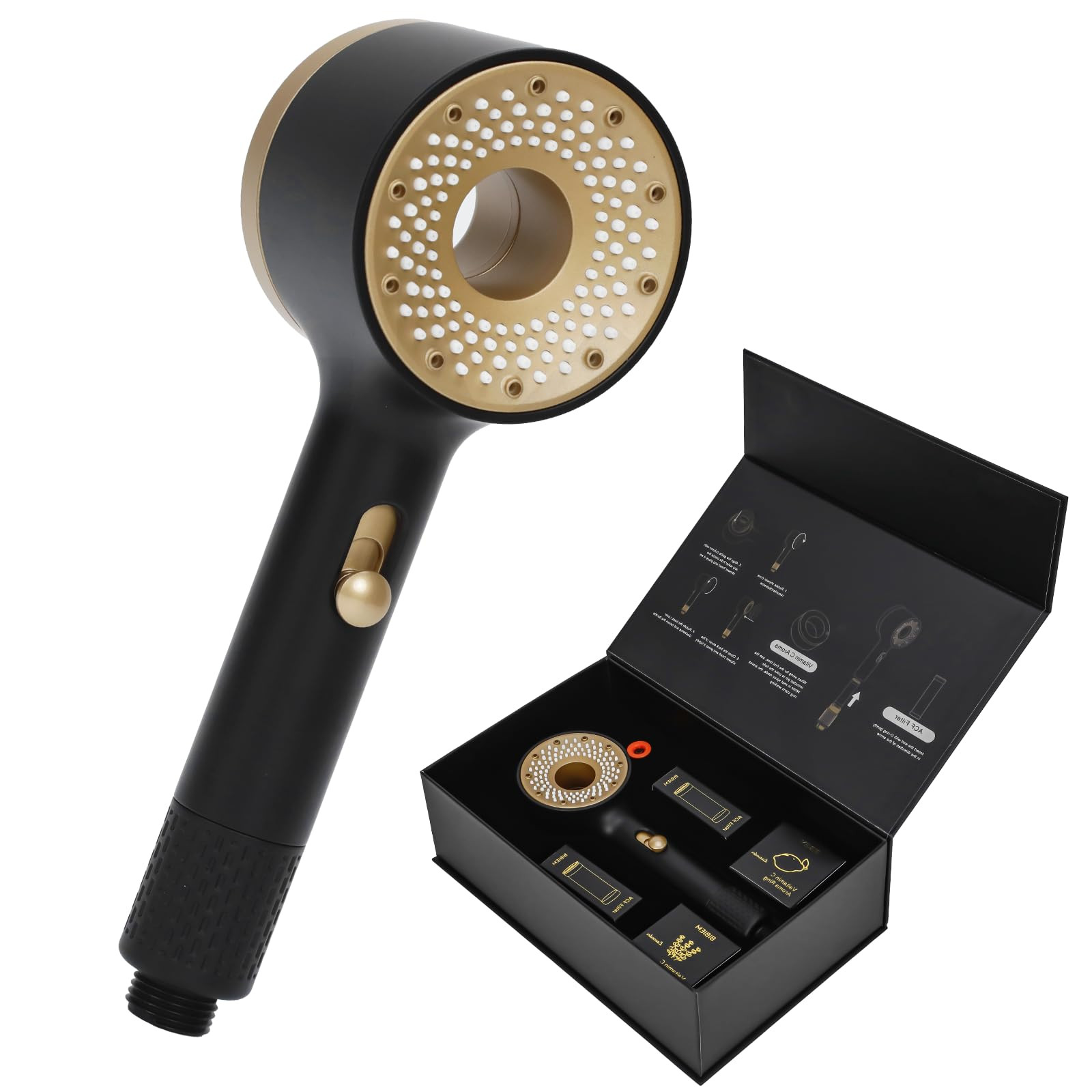 Multi-function filter handheld showerhead with built-in Vitamin C fragrance ring, featuring an NS... | Amazon (US)