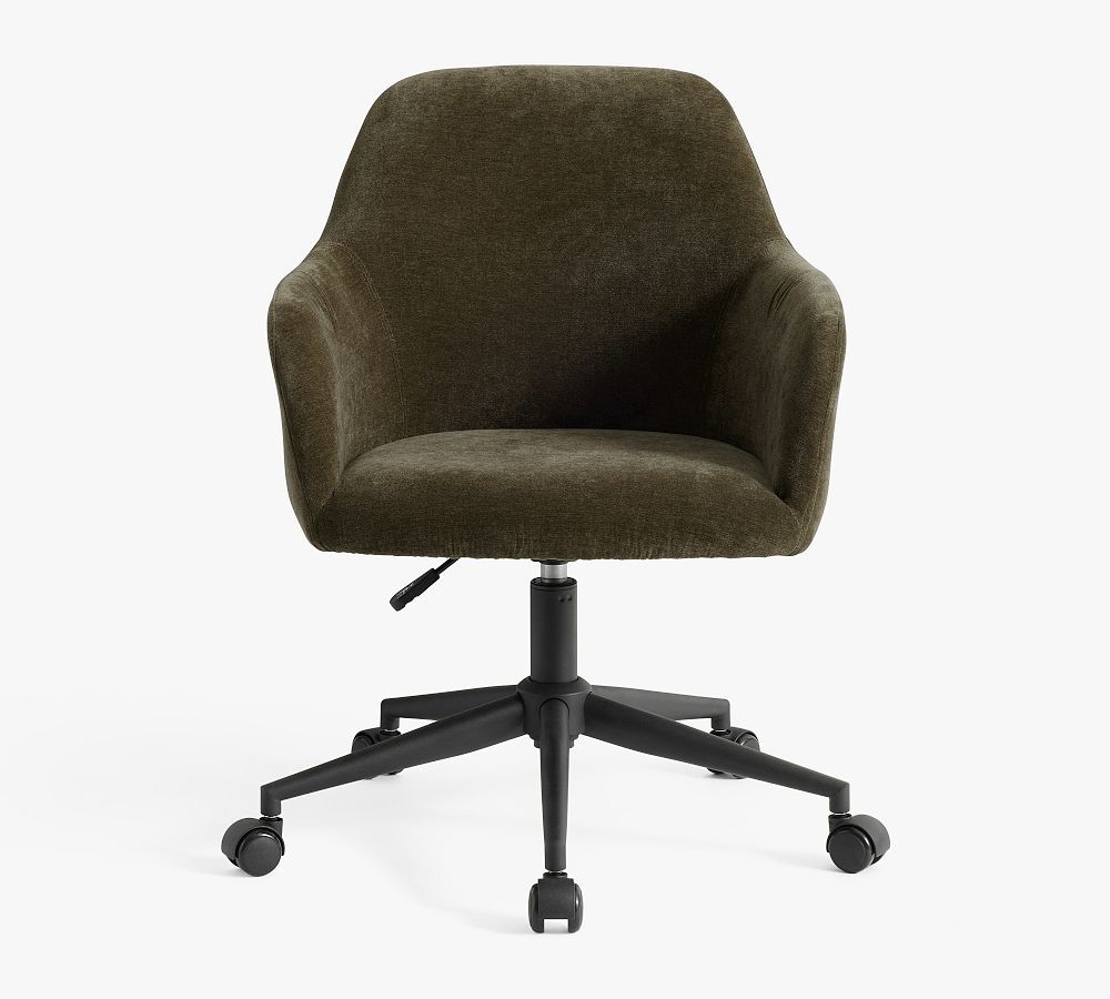 Carson Upholstered Swivel Desk Chair | Pottery Barn (US)