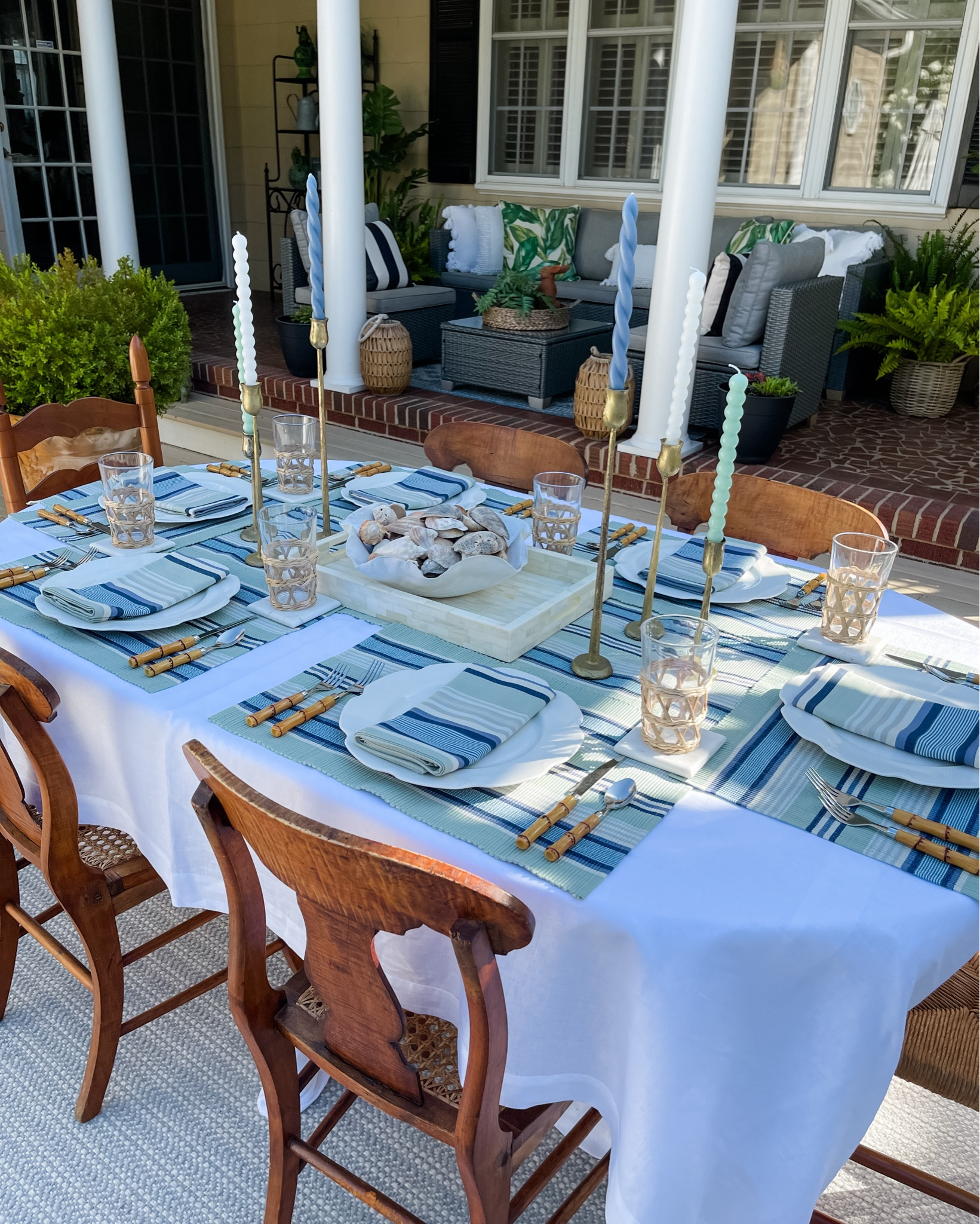 Coastal Alfresco Tablescape 🌴

#coastaldecor #diningalfresco #springtablescape #summertablescape #coastaldecorations #annieselke

#LTKHome #LTKStyleTip