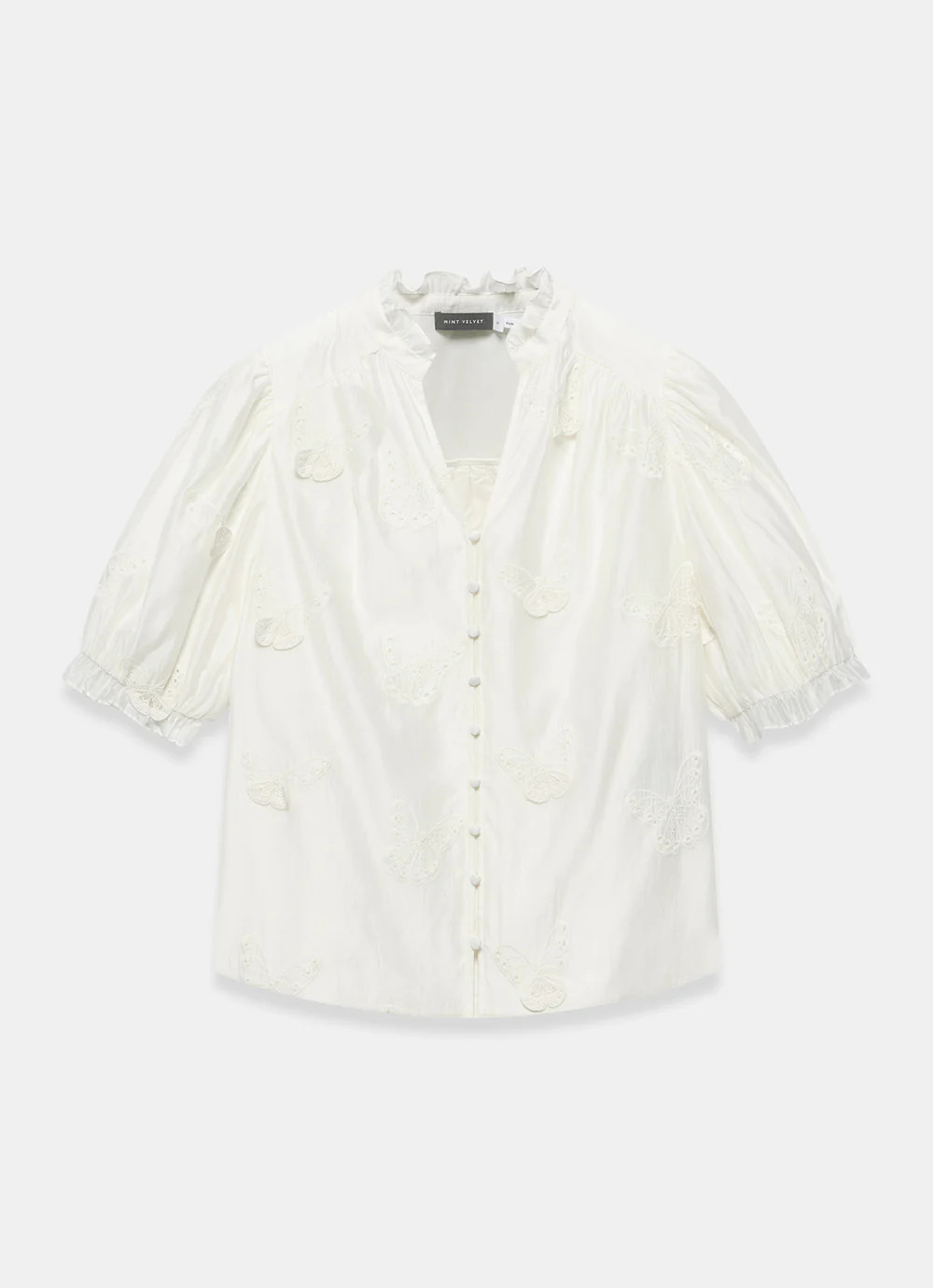 White Butterfly Detail Blouse | Mint Velvet