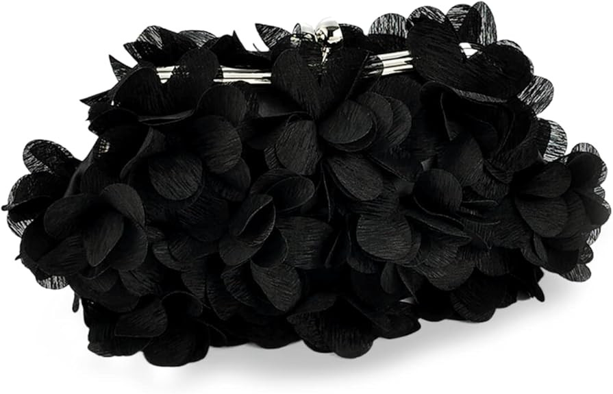 Women Elegant Evening Purse, Small Floral Clutch Bag with Detachable Chain for Wedding, Party, Pr... | Amazon (US)