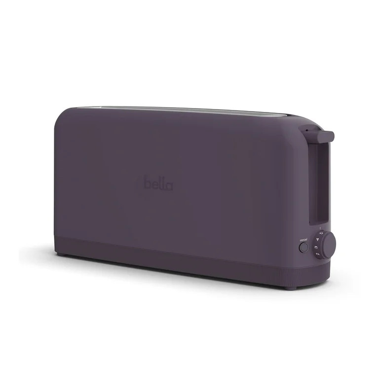 bella 2-Slice Slim Toaster with Extra Long Slot, 6 Setting Shade Control with Reheat & Cancel But... | Walmart (US)