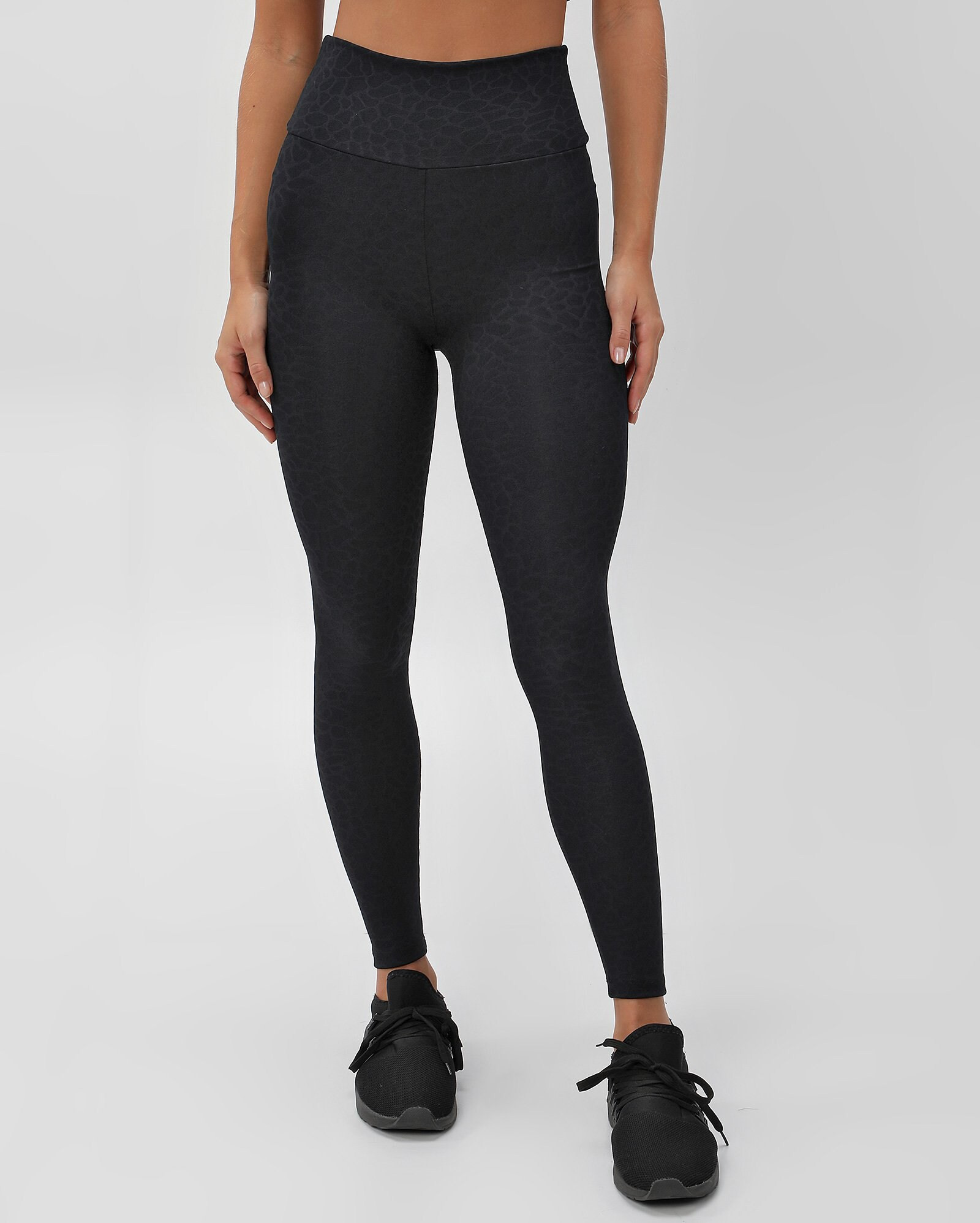Calça legging de treino em poliamida onça preta | BodyWork by Riachuelo | Riachuelo (BR)