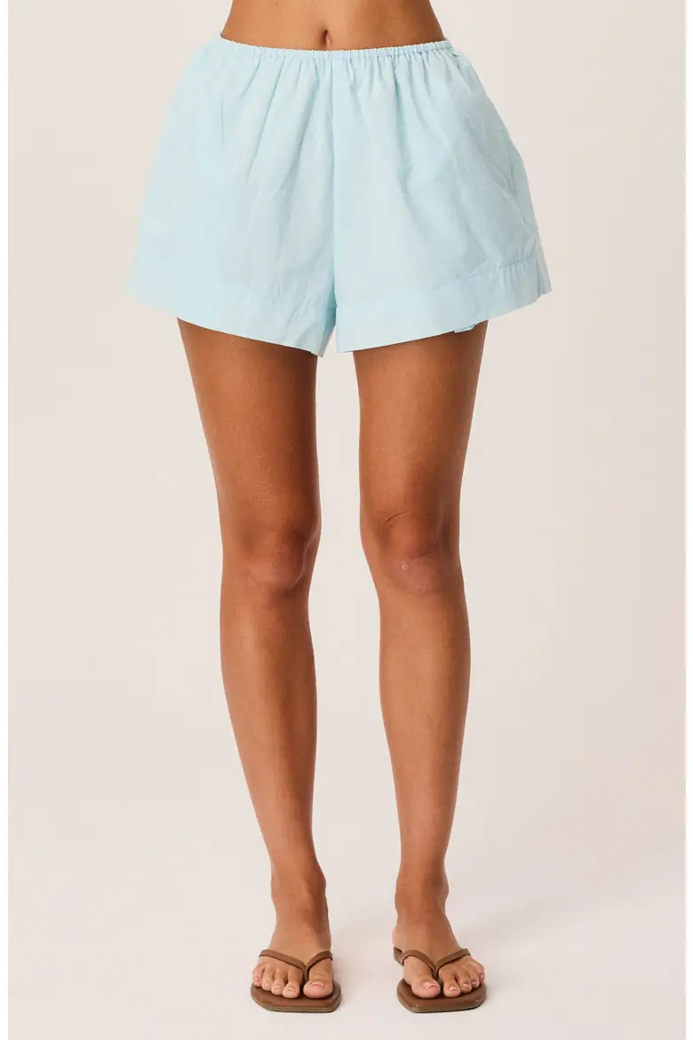 SNDYS Yola Cotton Shorts in Light Blue at Nordstrom, Size X-Small | Nordstrom