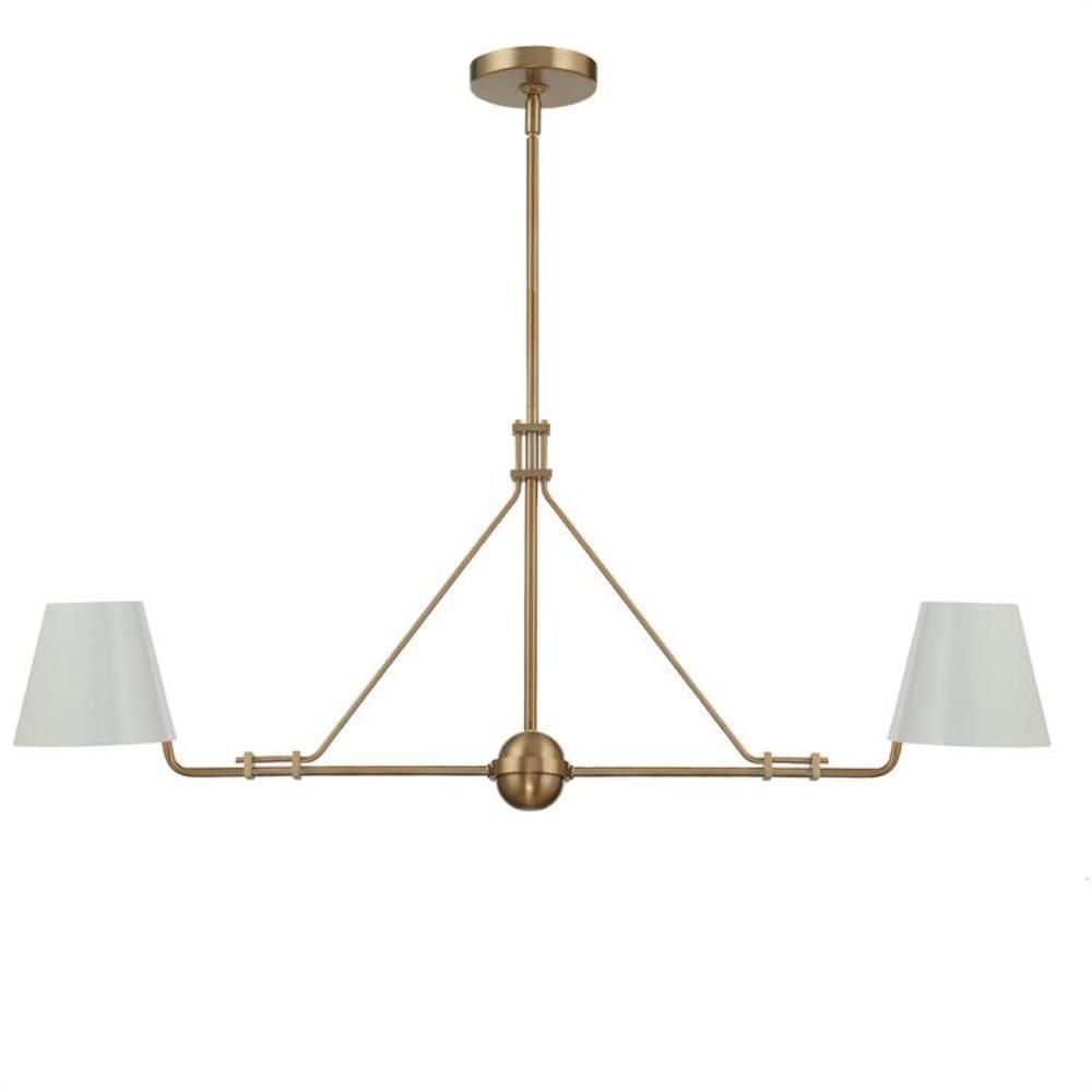 Crystorama Xavier 2-Light Vibrant Gold Chandelier with Steel Shade | The Home Depot