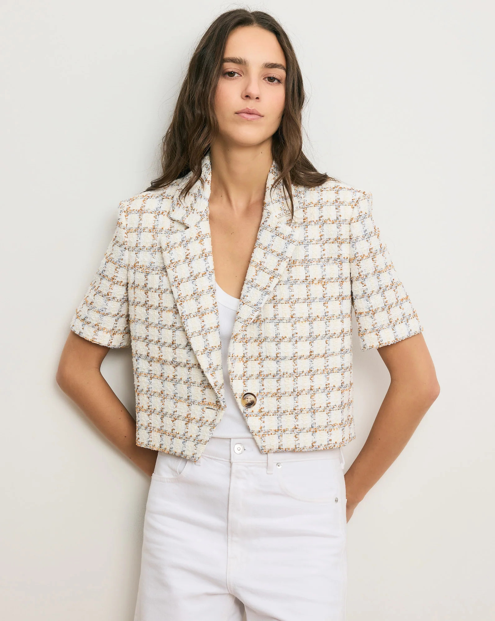 Montenegro Tweed Jacket in Ecru Multi | Veronica Beard | Veronica Beard
