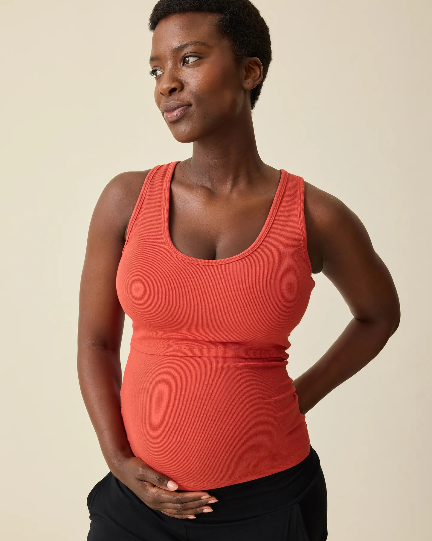 Ribbed Bamboo Scoop Neck Nursing Tank | Spice - Kindred Bravely | Kindred Bravely
