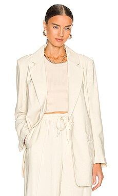 Ena Pelly Zoey Woven Blazer in Sand from Revolve.com | Revolve Clothing (Global)