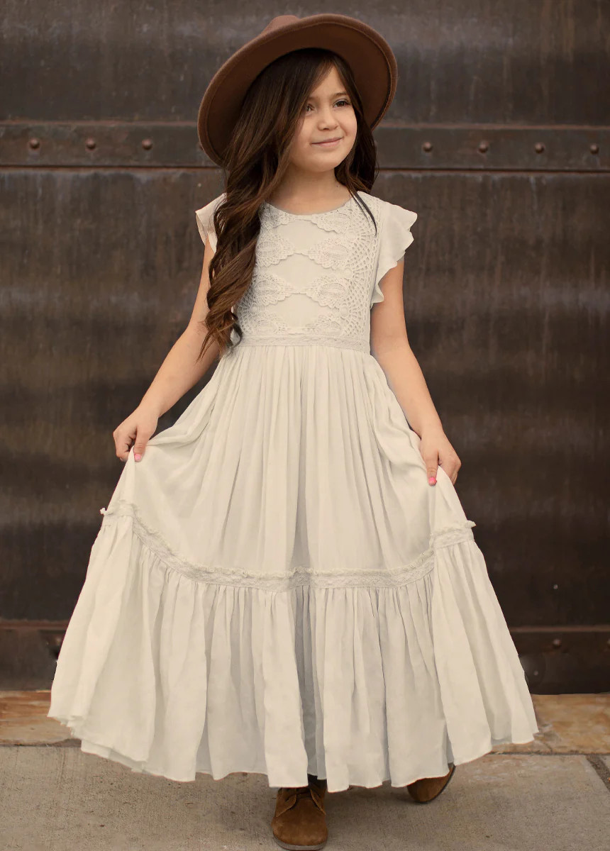 Viola Dress in Cream | Joyfolie