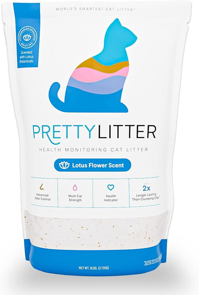 PrettyLitter Health Monitoring Cat Litter (Lotus Flower, Non Clumping) | Lightweight & Low Tracki... | Amazon (US)