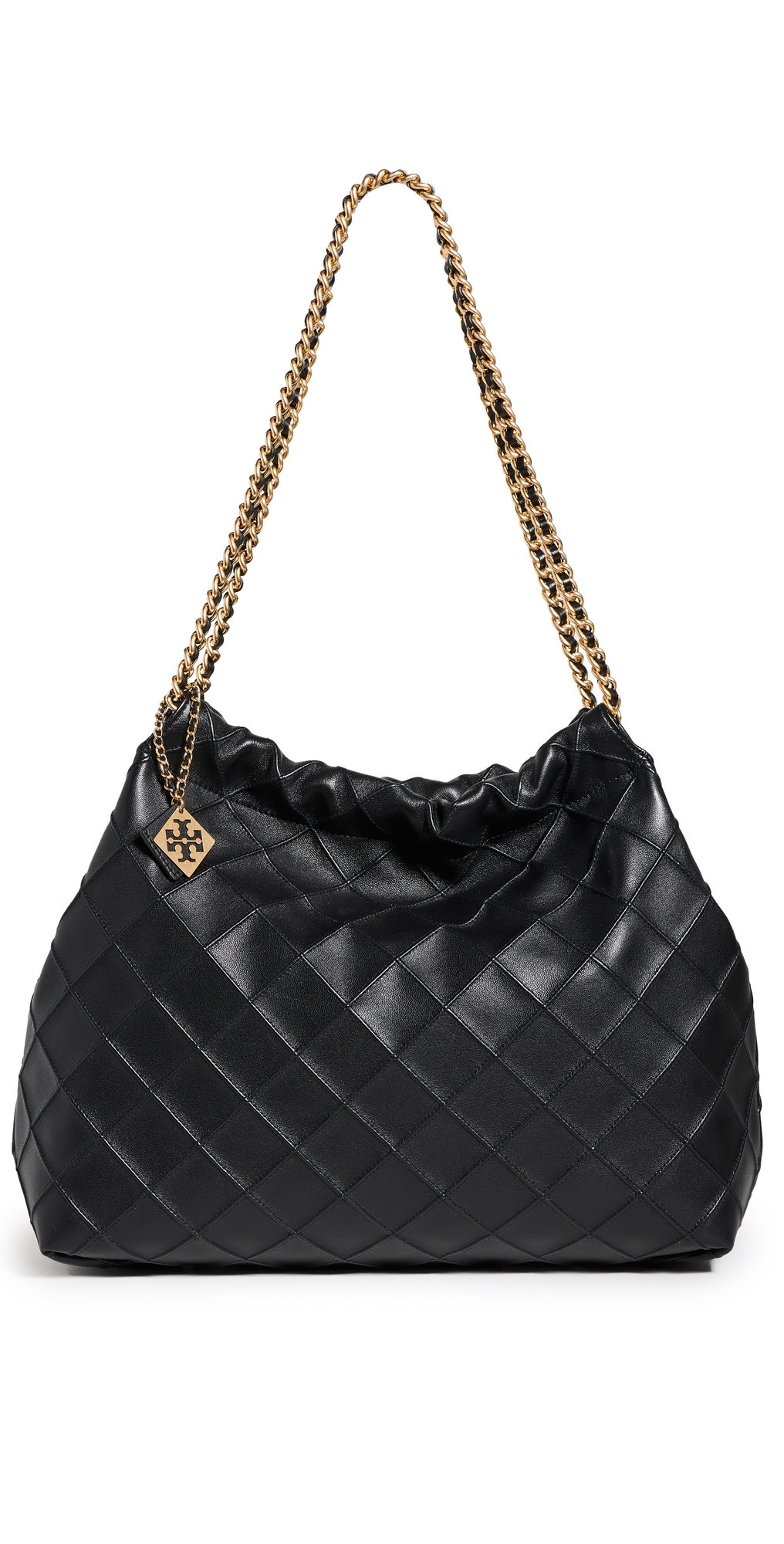 Tory Burch Fleming Soft Drawstring Hobo Bag Black One Size | Shopbop