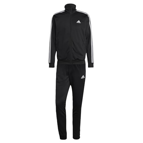 adidas Men's Sportswear Basic 3-stripes Tricot Track Suit, Black, XX-Large | Amazon (US)