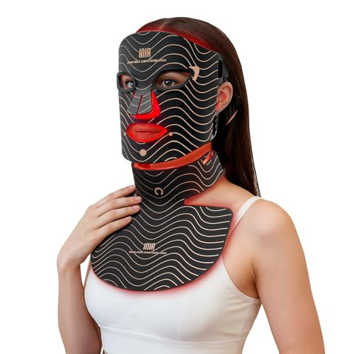 Red Light Therapy Mask for Face & Neck – 4 Light Modes with 850nm NIR, Red, Yellow & Blue LED Light Therapy, 2600mAh Rechargeable LED Face Mask for Anti-Aging, Skin Firming & Radiant Glow at Home | Amazon (US)
