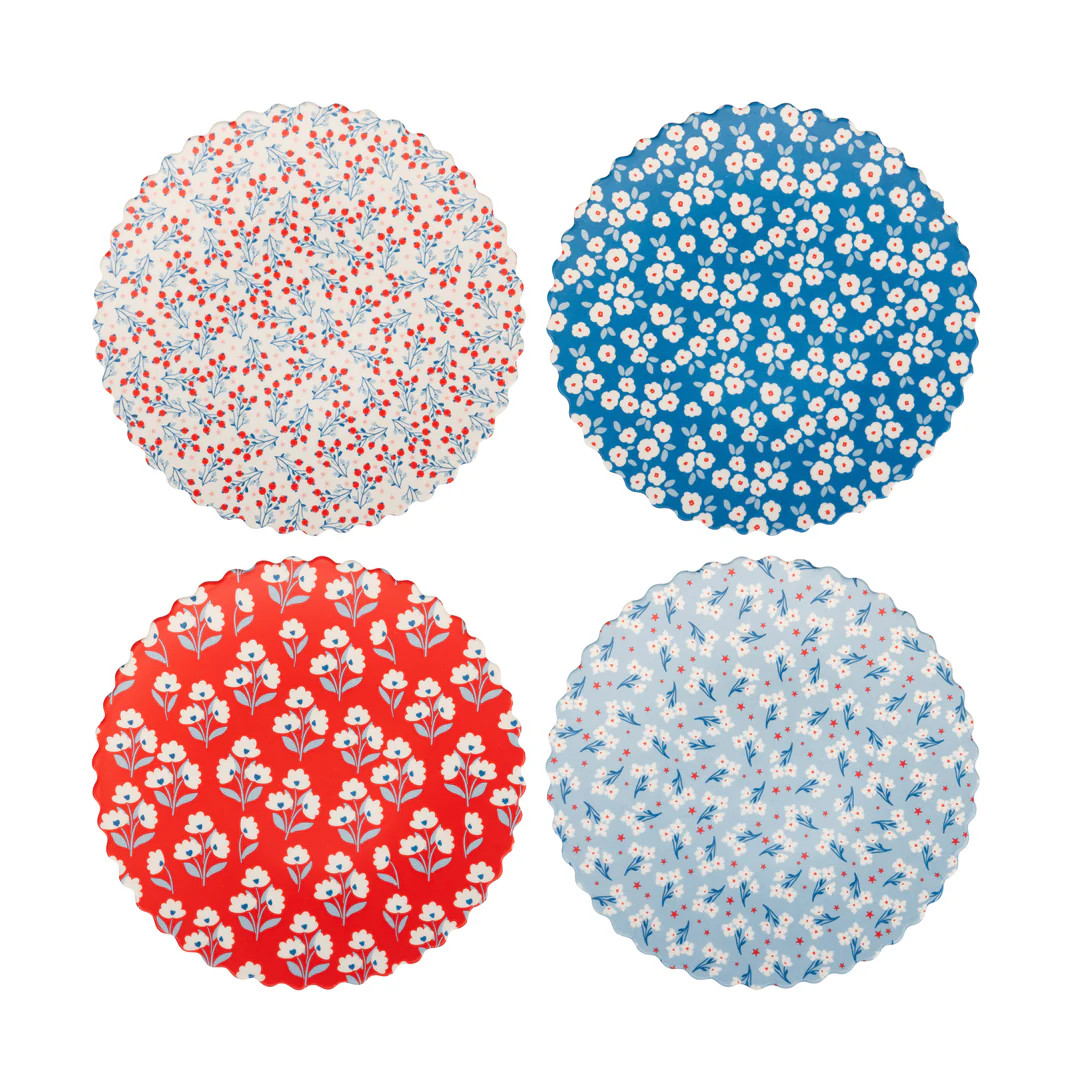 Floral Bamboo Plate Set | My Mind's Eye