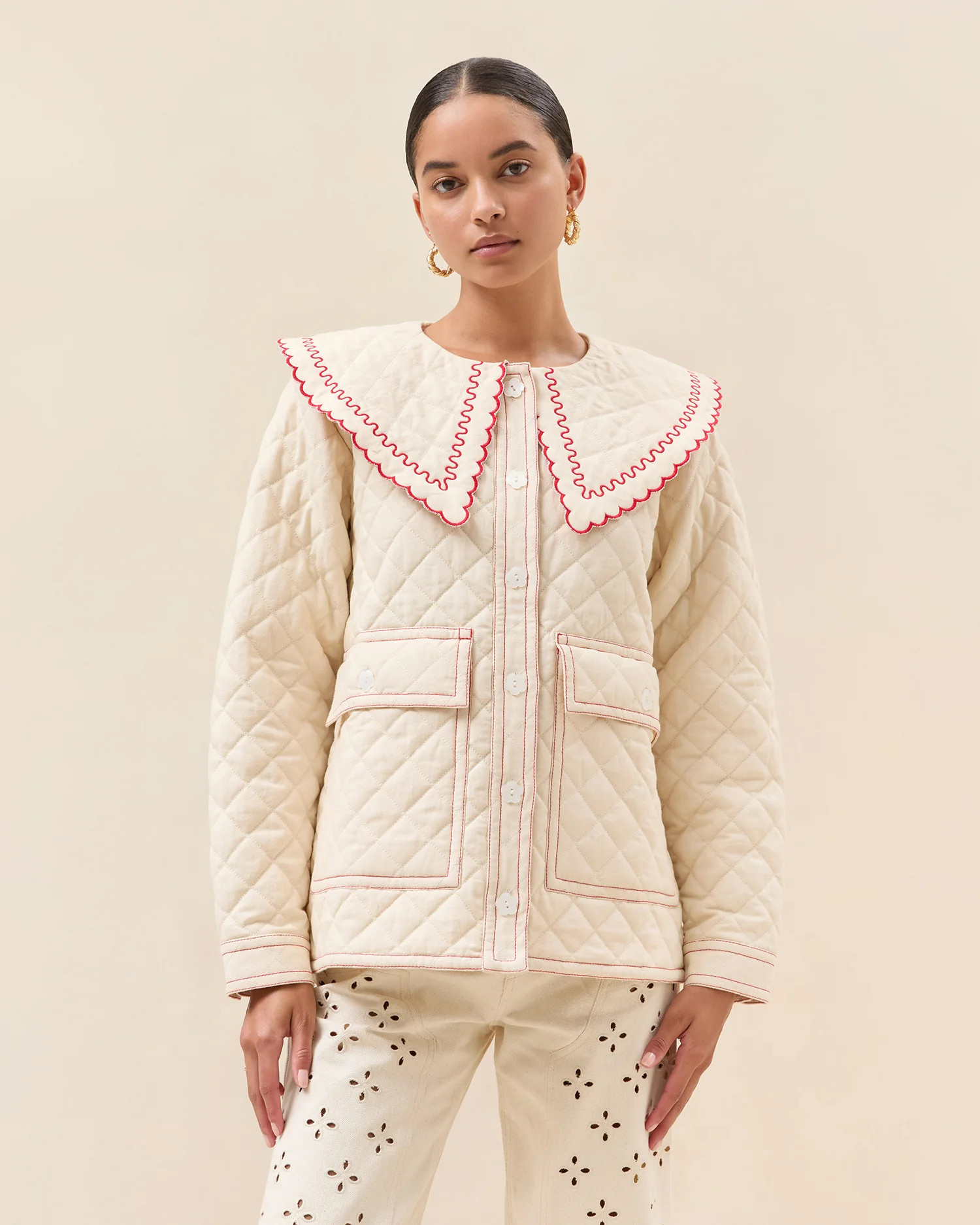 James Natural/Poppy Workwear Jacket | Loeffler Randall