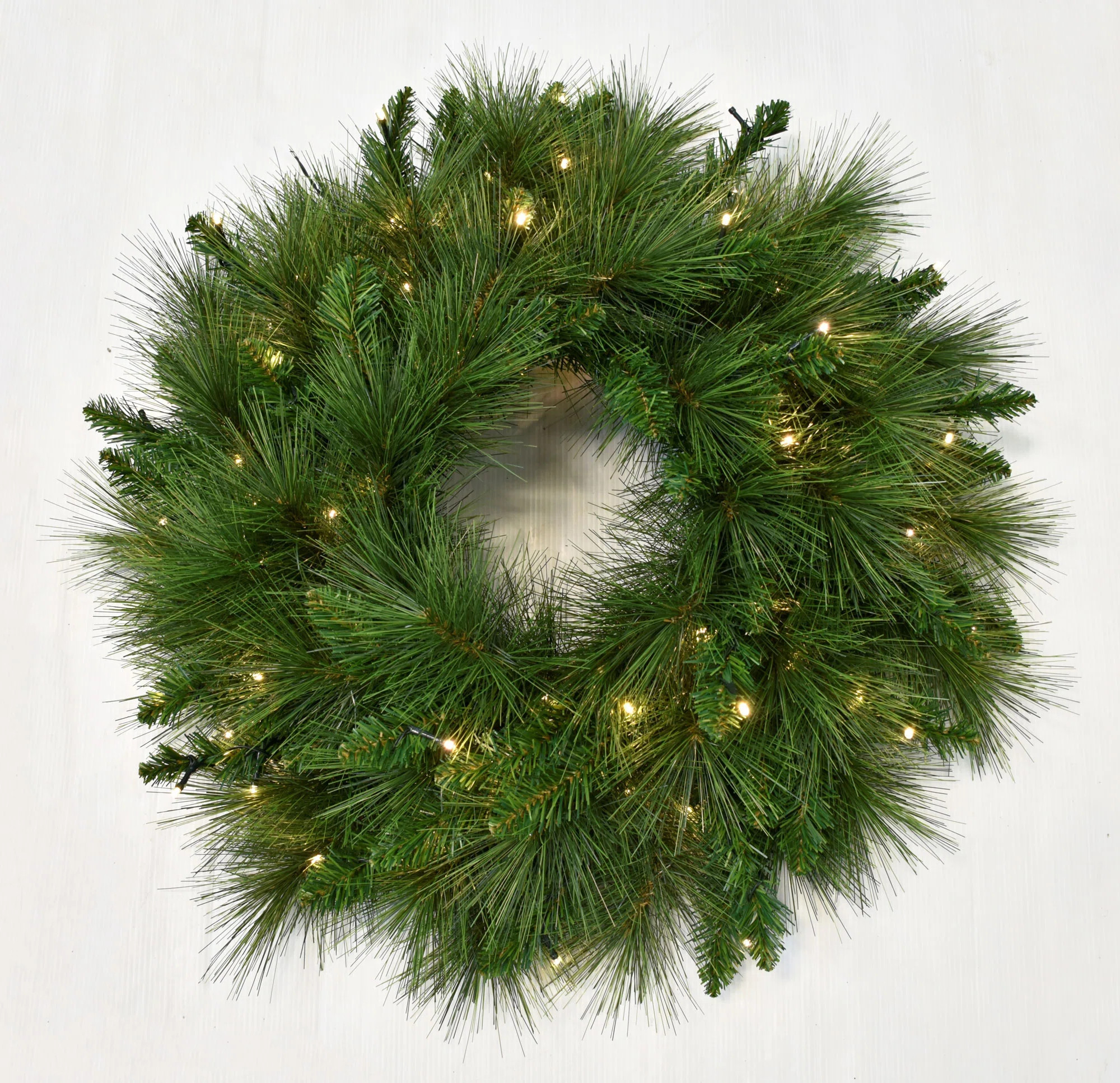 Hela Christmas Lighted Long Needle Pine Wreath | Wayfair North America