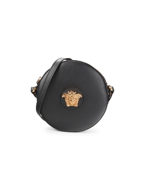 Versace Medusa Leather Round Crossbody Bag on SALE | Saks OFF 5TH | Saks Fifth Avenue OFF 5TH