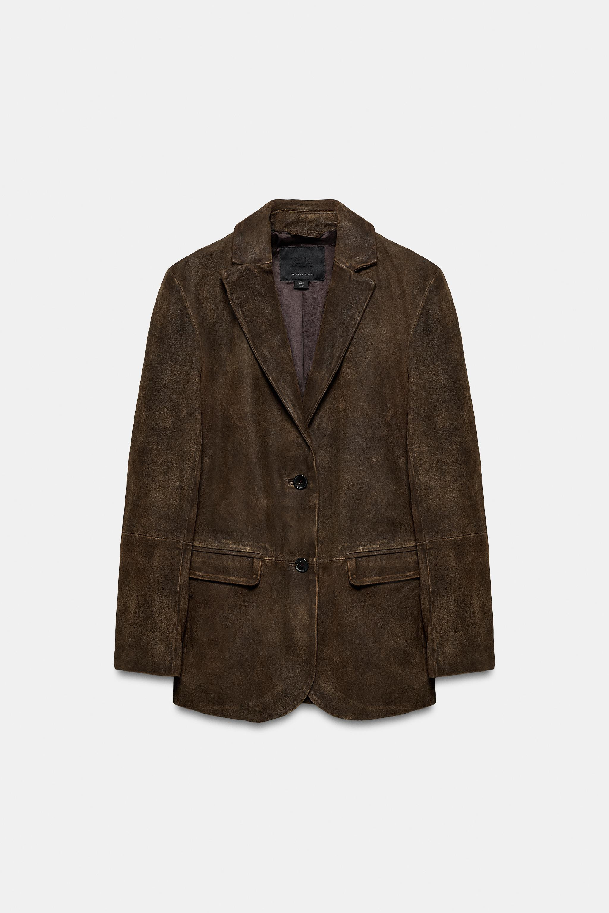 ZW COLLECTION LIMITED EDITION 100% SUEDE LEATHER BLAZER | Zara UK