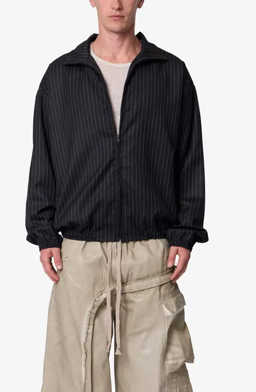 mnml Striped Track Jacket in Black at Nordstrom, Size X-Large | Nordstrom
