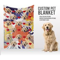 Custom Pet Blanket, Personalized Dog Blankets, Head Best Gift For Your in This Christmas | Etsy (US)