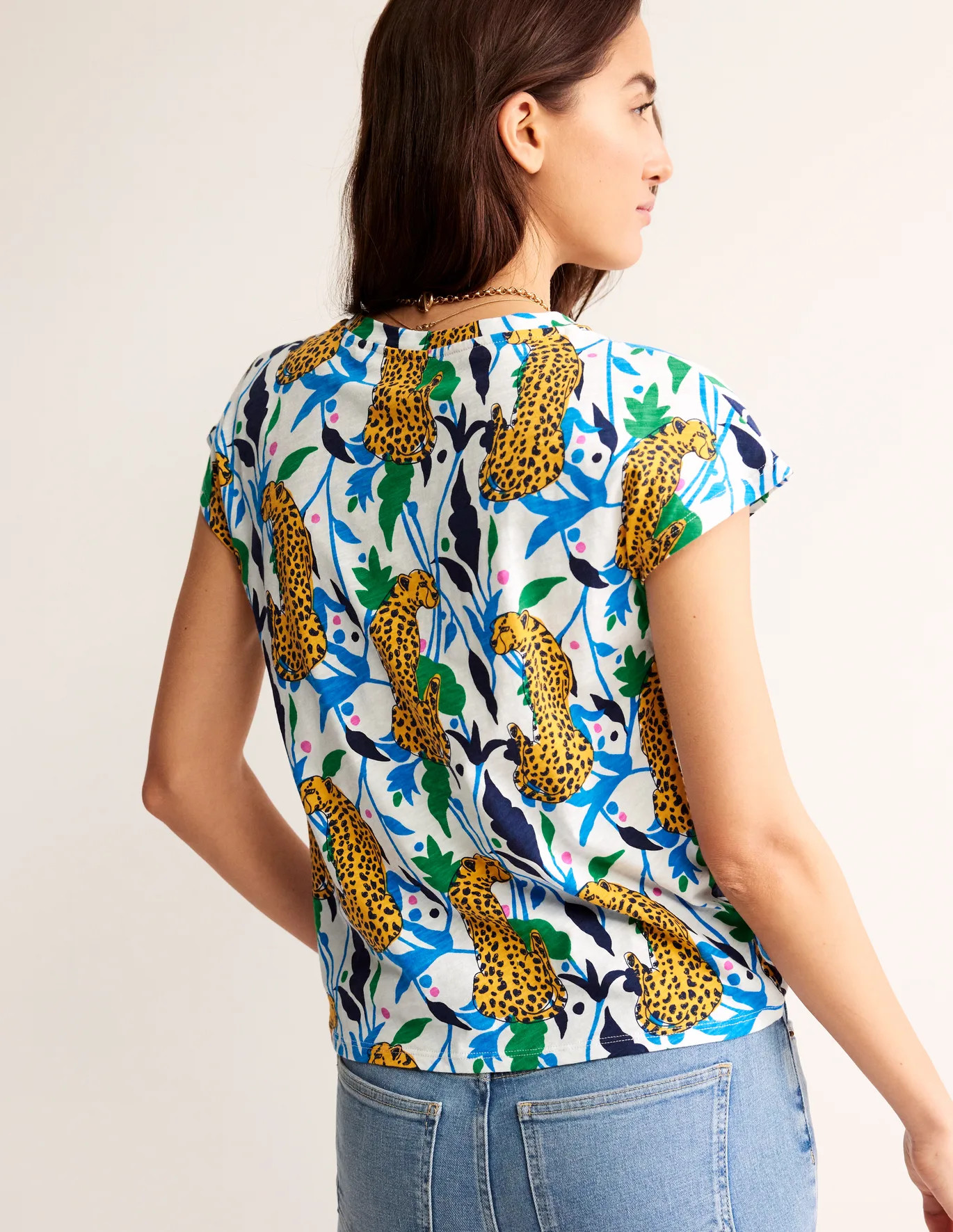 Louisa Printed Slub T-Shirt | Boden (US)
