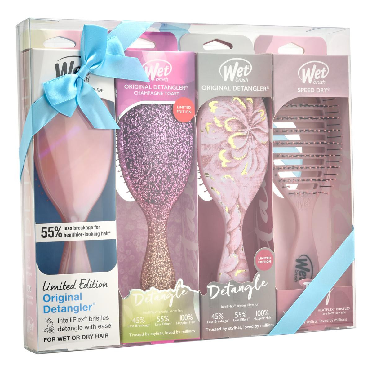 Wet Brush 4-piece Holographic Garden Detangler Set | HSN