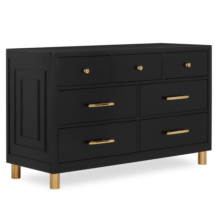 evolur Loft Double Dresser/6 Drawers/Modern Style in Black | Walmart (US)