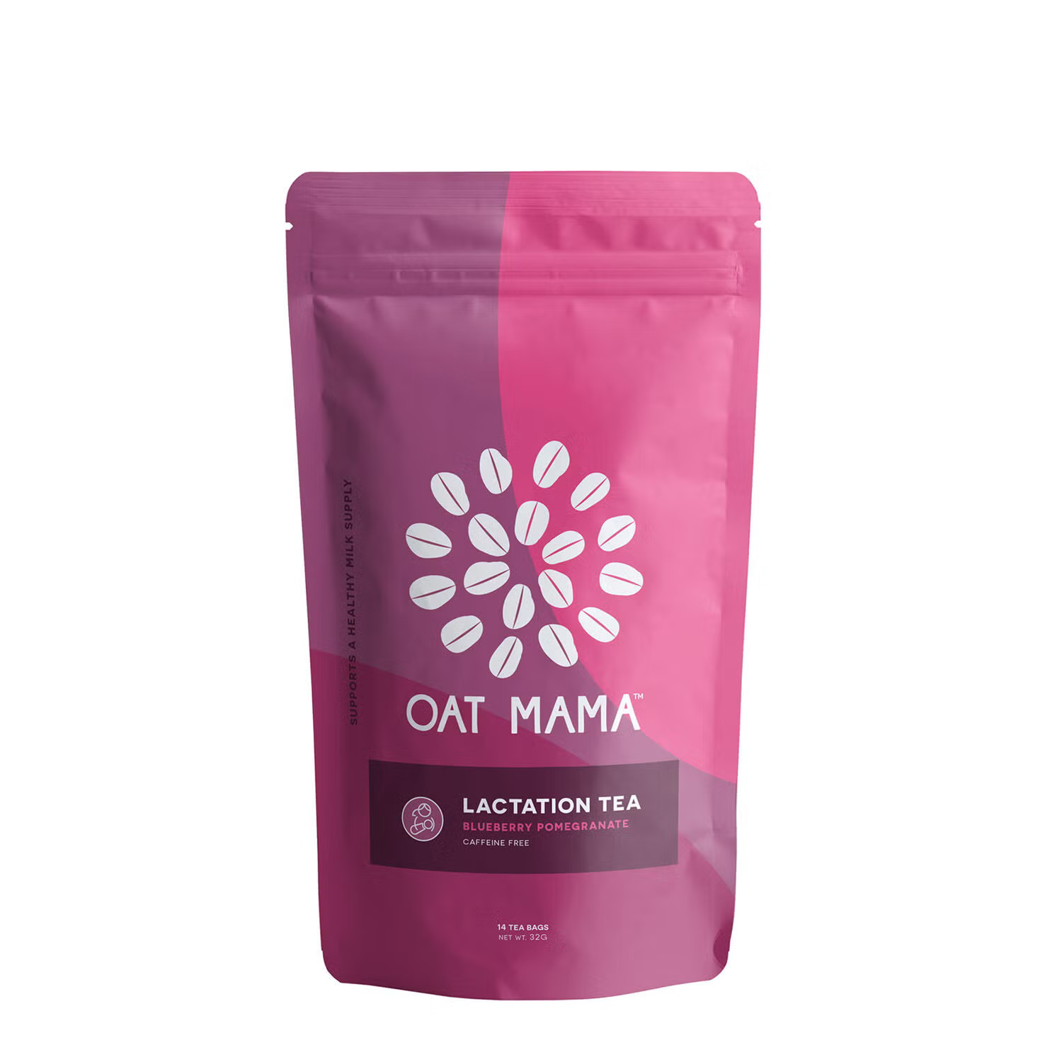 Oat Mama Lactation Tea Healthy - Blueberry Pomegranate (14 Tea Bags) | GNC
