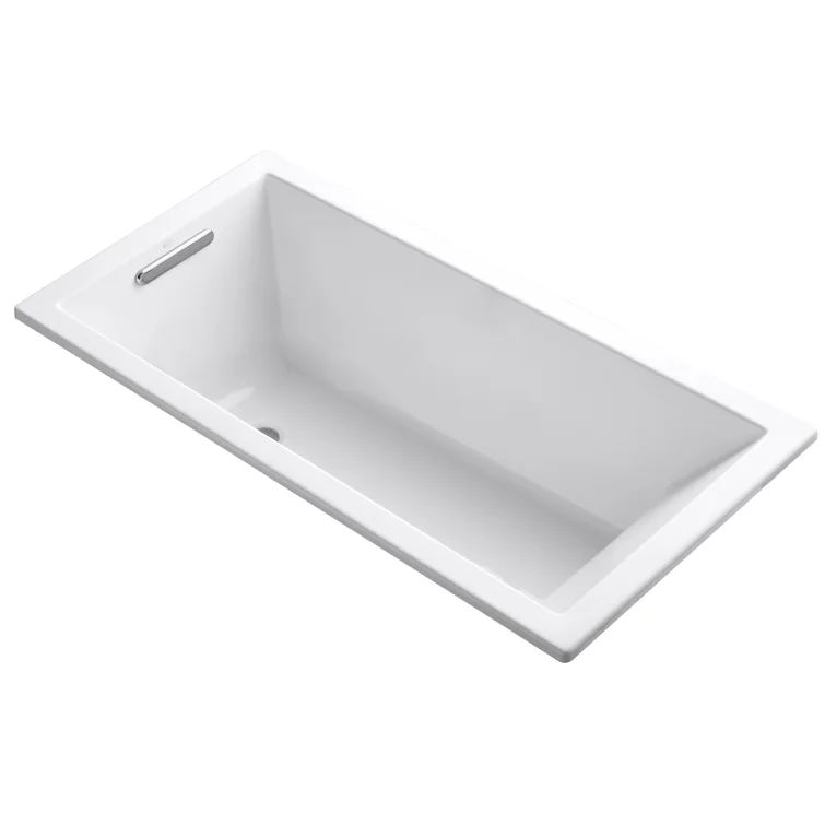 Underscore® 60" x 30" Drop-In or Undermount Acrylic Soaking Bathtub with Sloped Backrest | Wayfair North America