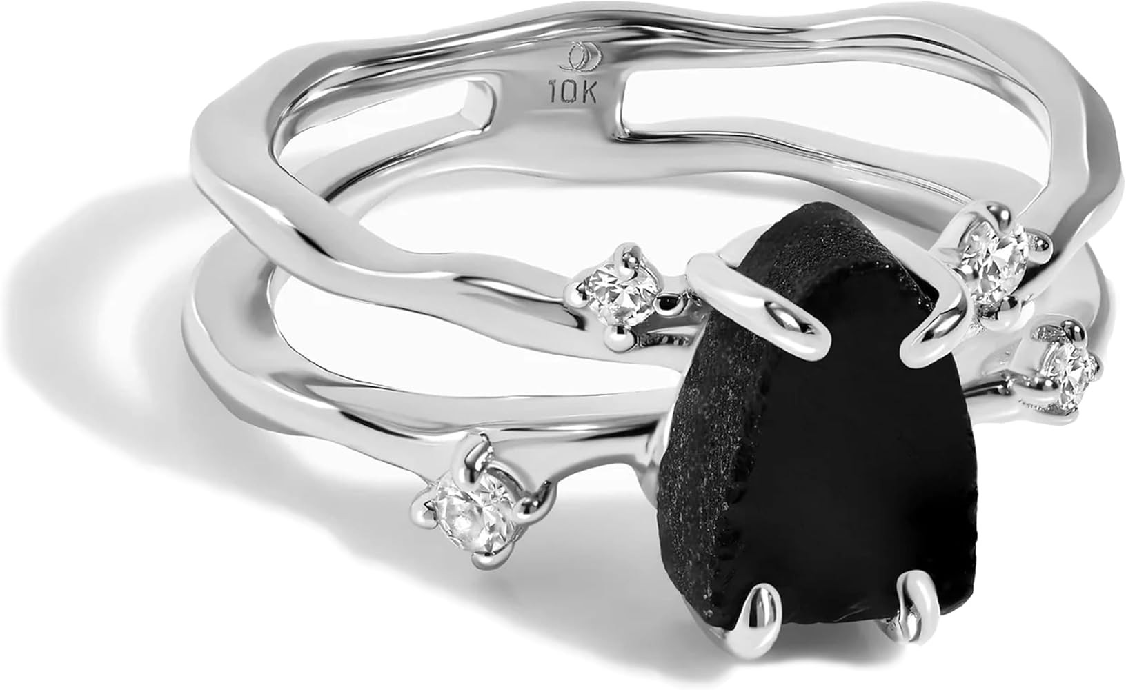 Moon Magic Authentic Moonstone Ring for Women | Amethyst, Aquamarine, Black Obsidian Ring Flow/Re... | Amazon (US)