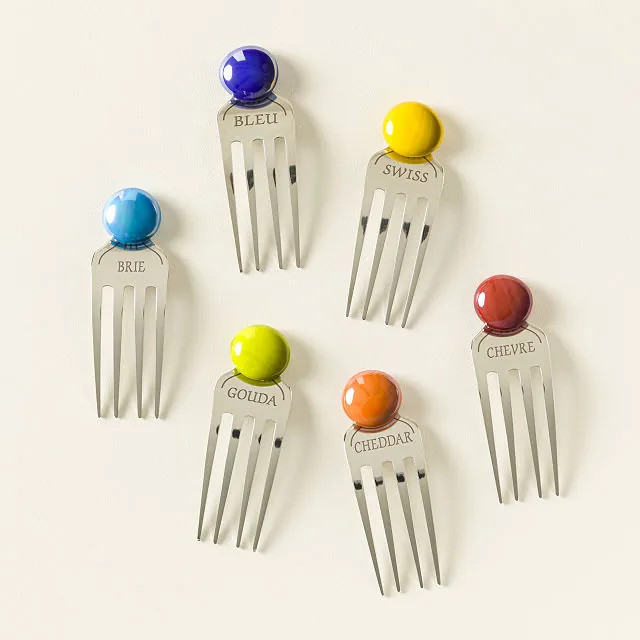 Put a Fork In It Cheese Markers - Set of 6 | UncommonGoods