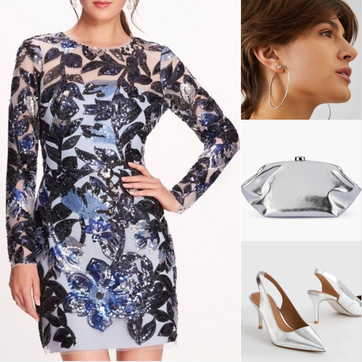 nspired by the Winter Olympics ⛸️
Who else is watching? 😍
Here's how to channel that inspiration into your next big night:
🩵Marchesa dress only $199
🩵Jenny Bird Big Hoops
🩵Clutch under $100
🩵Quince metallic pumps
Would you wear this outfit to a winter wedding or to a friend's birthday party? 💃 

 #LTKNYFW #LTKootd #LTKselfcare