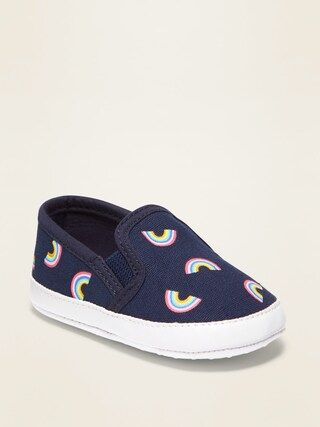 Rainbow-Print Canvas Slip-Ons for Baby | Old Navy (US)