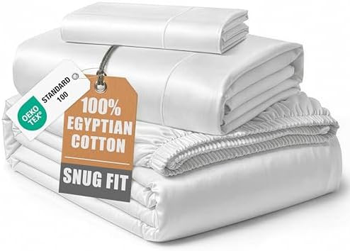 LANE LINEN 100% Egyptian Cotton Extra Long Twin Sheets, Soft & Comfy No Pill Fade Resistant Twin ... | Amazon (US)