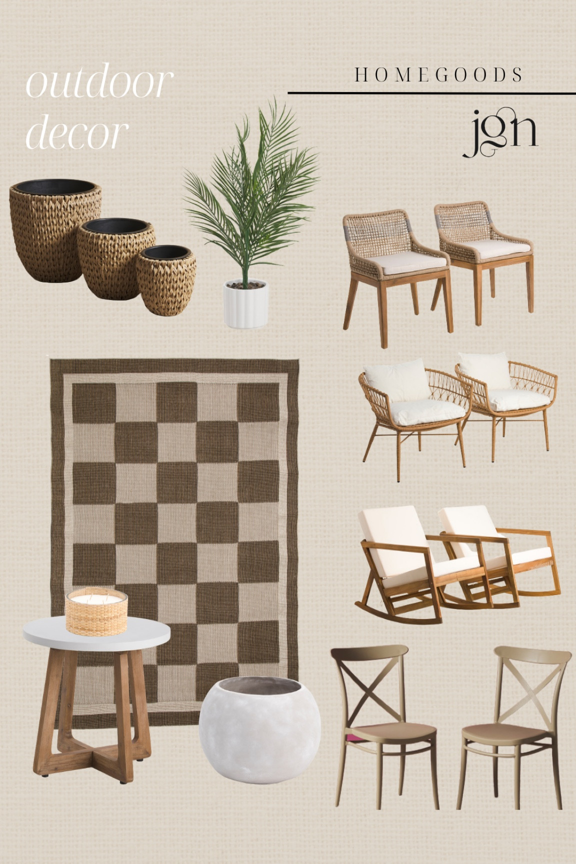 New outdoor decor #affordable #patiodecor #patiofinds #outdoor #outdoorchairs #outdoorrug #planter #outdoortable #homegoods #tjmaxx #homefinds #homedecor #wovenchairs 

#LTKunder100 #LTKhome #LTKsalealert