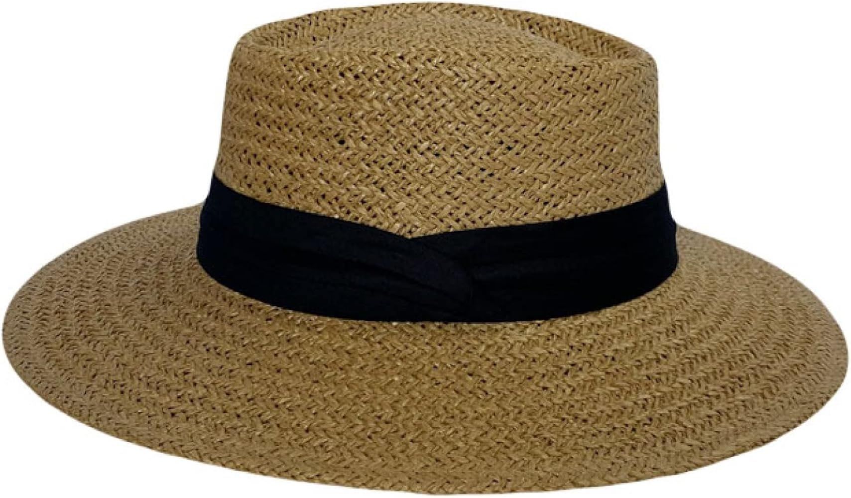 Summer Beach Straw Hats Women Foldable Big Wide Brim Casual Female Panama Hat Sunshade Flat Top T... | Amazon (US)