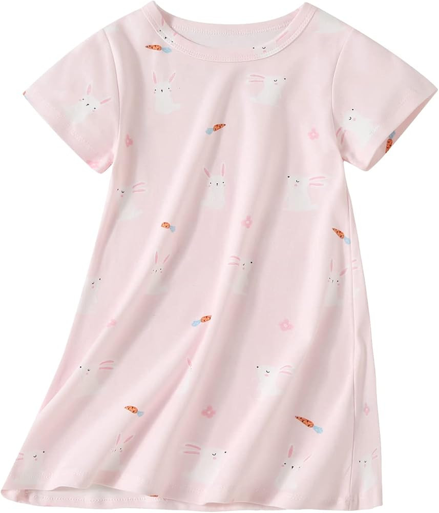 Girl's Stripes Nightgowns Cotton Sleep Shirts Sleepwear Princess Nightdress | Amazon (US)