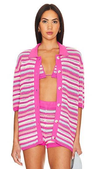 Lovers and Friends Lucia Cardigan in Pink. - size M | Revolve Clothing (Global)