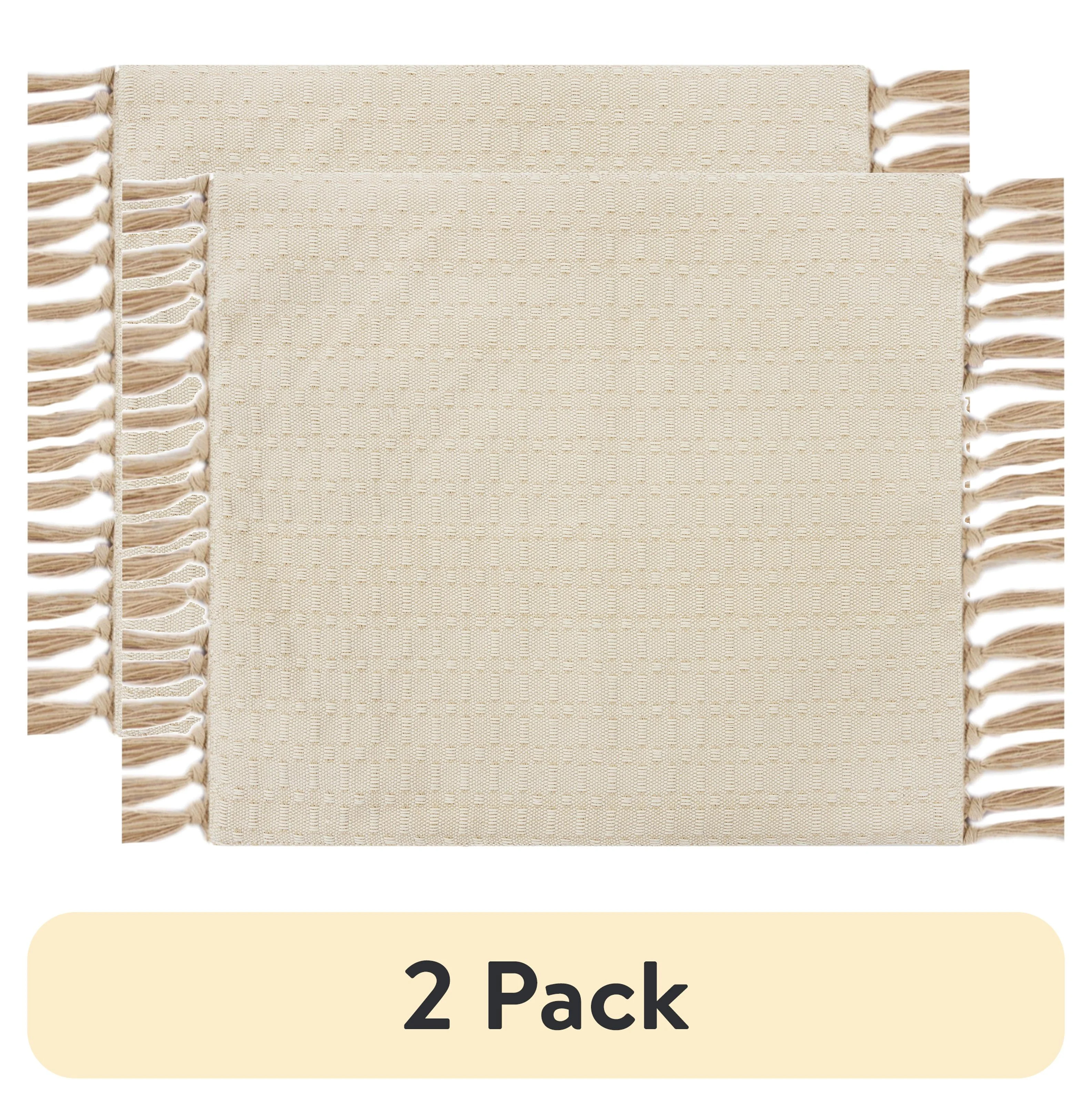 (2 pack) Mainstays Natural Textured Table Place Mat - Natural Color - 14" x 19" | Walmart (US)