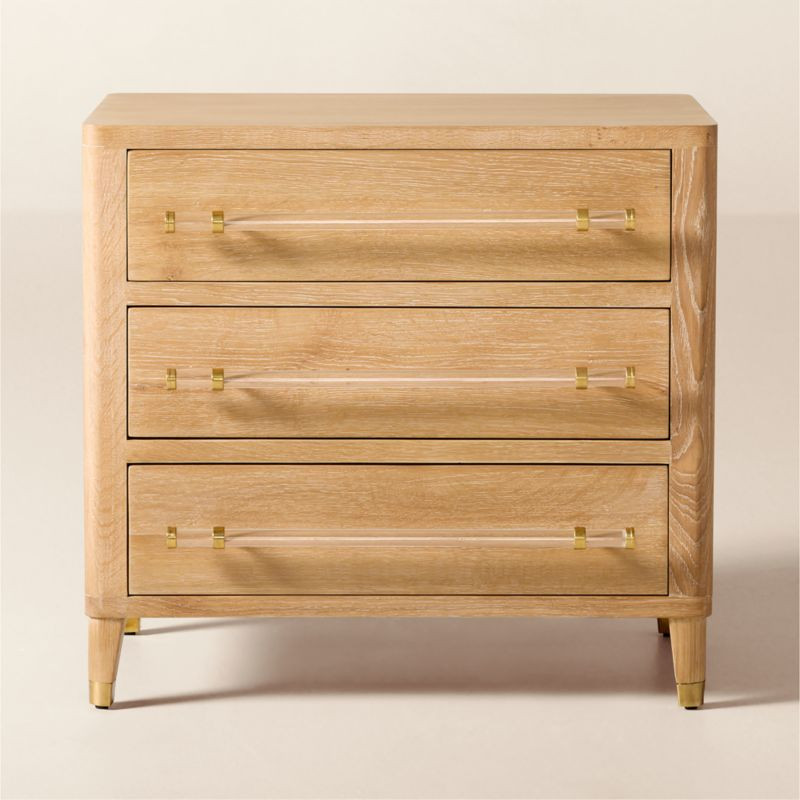 Probst 3-Drawer Oak Nightstand | CB2 | CB2